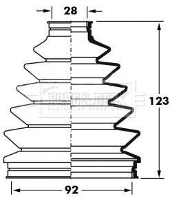 BORG & BECK Paljekumi, vetoakseli BCB6014